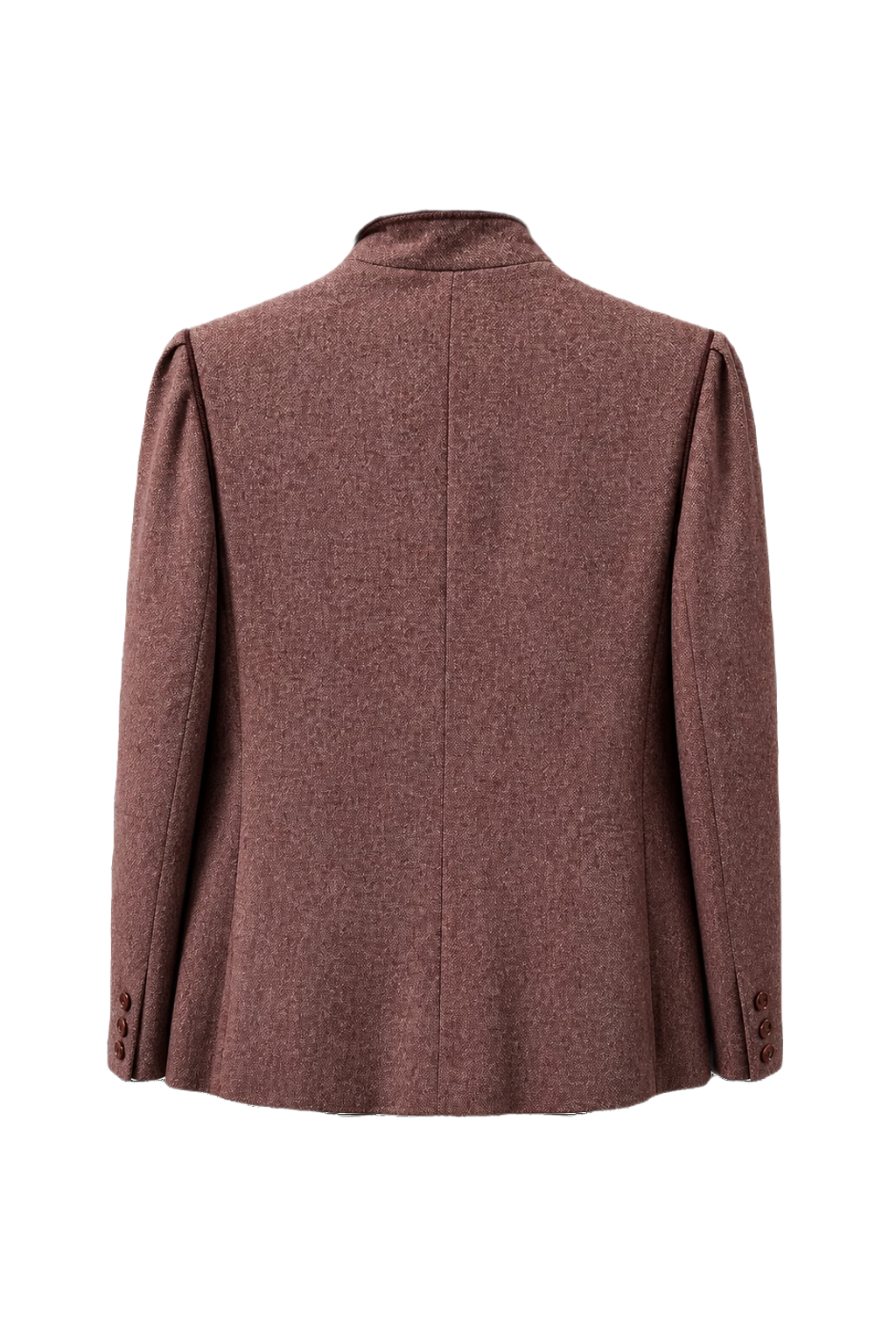 1970s Dusty Rose Wool Blazer - Back View