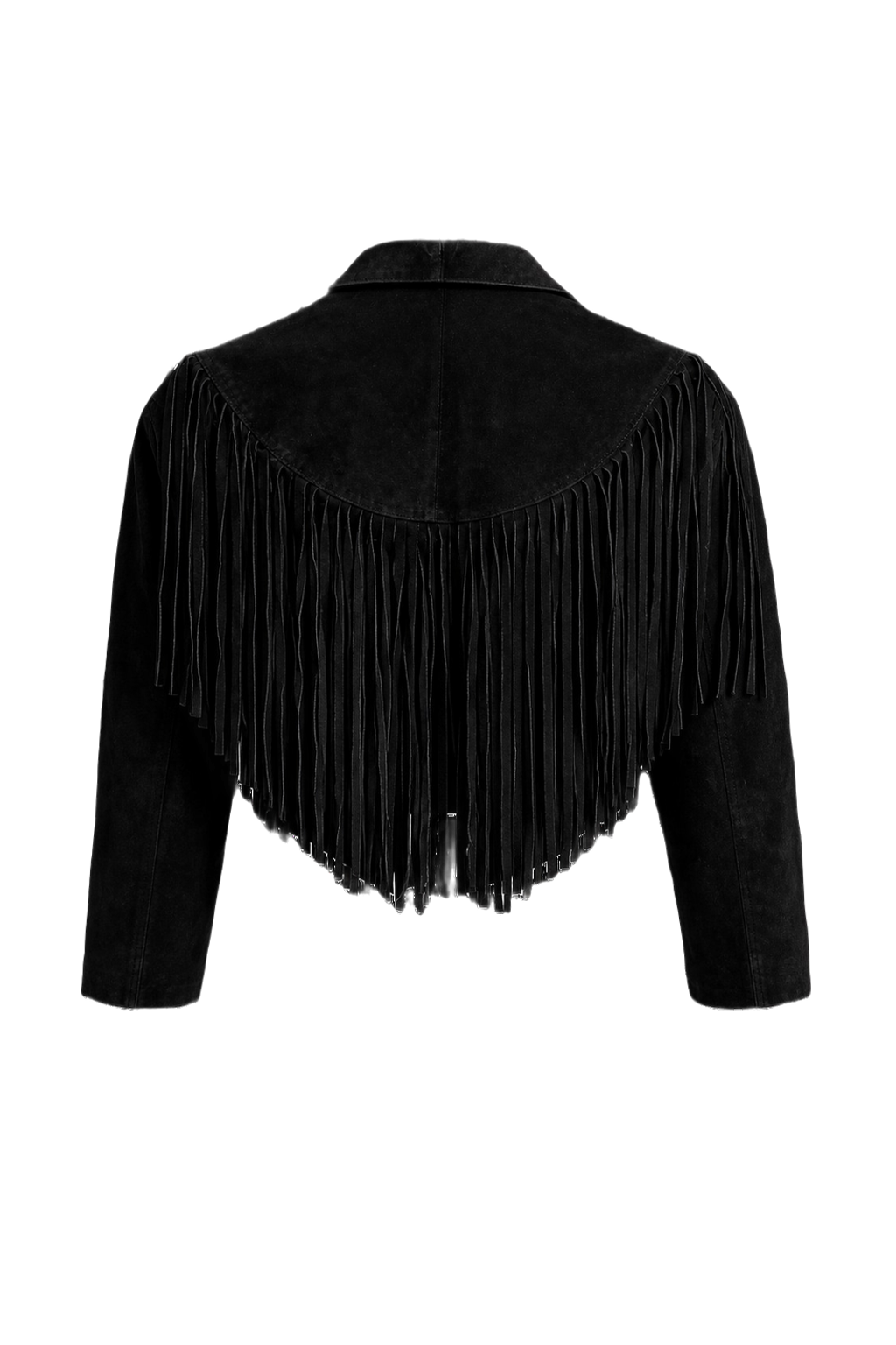 1970s Black Suede Jacket - Back View
