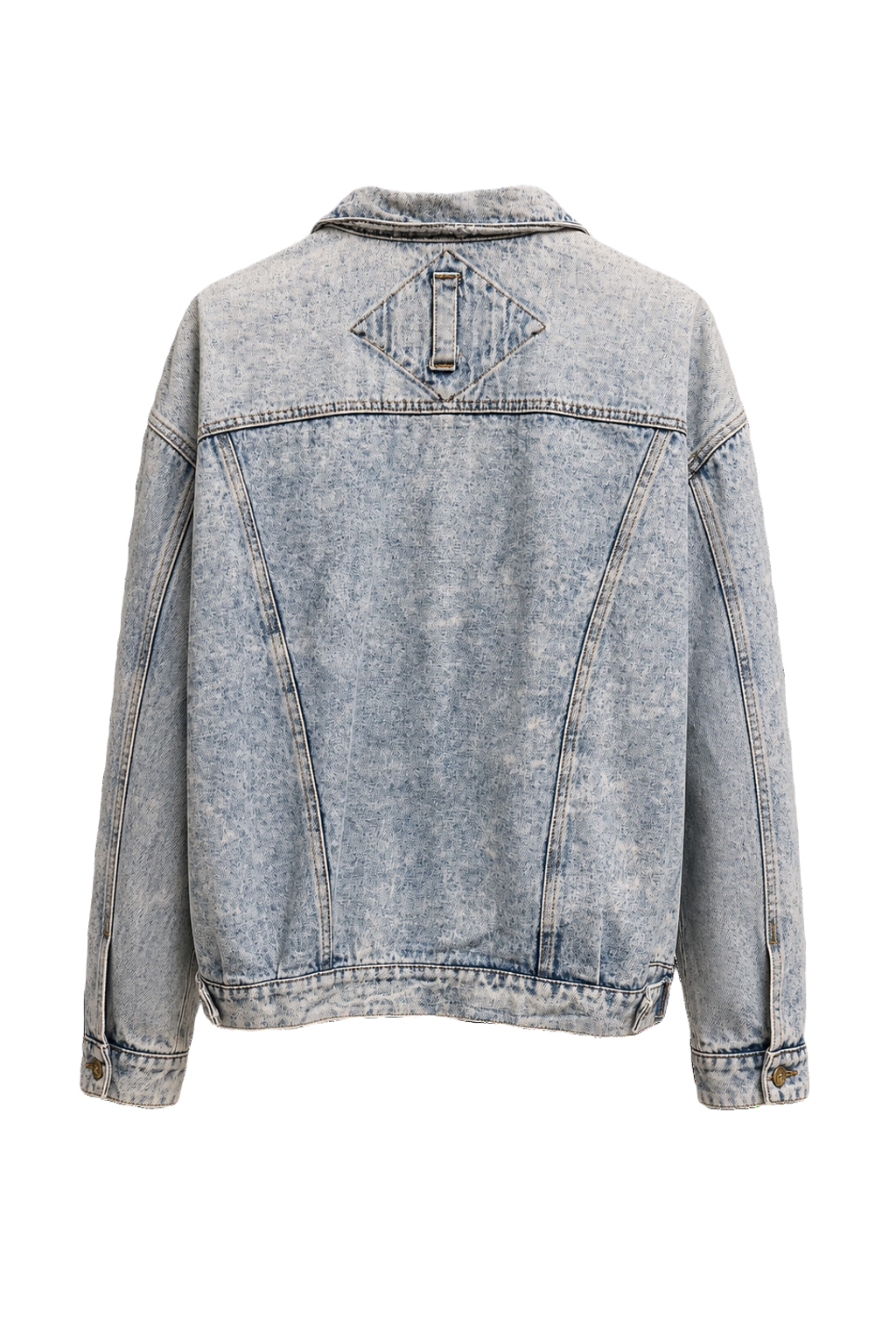 1980s Light Blue Denim Jacket - Back View