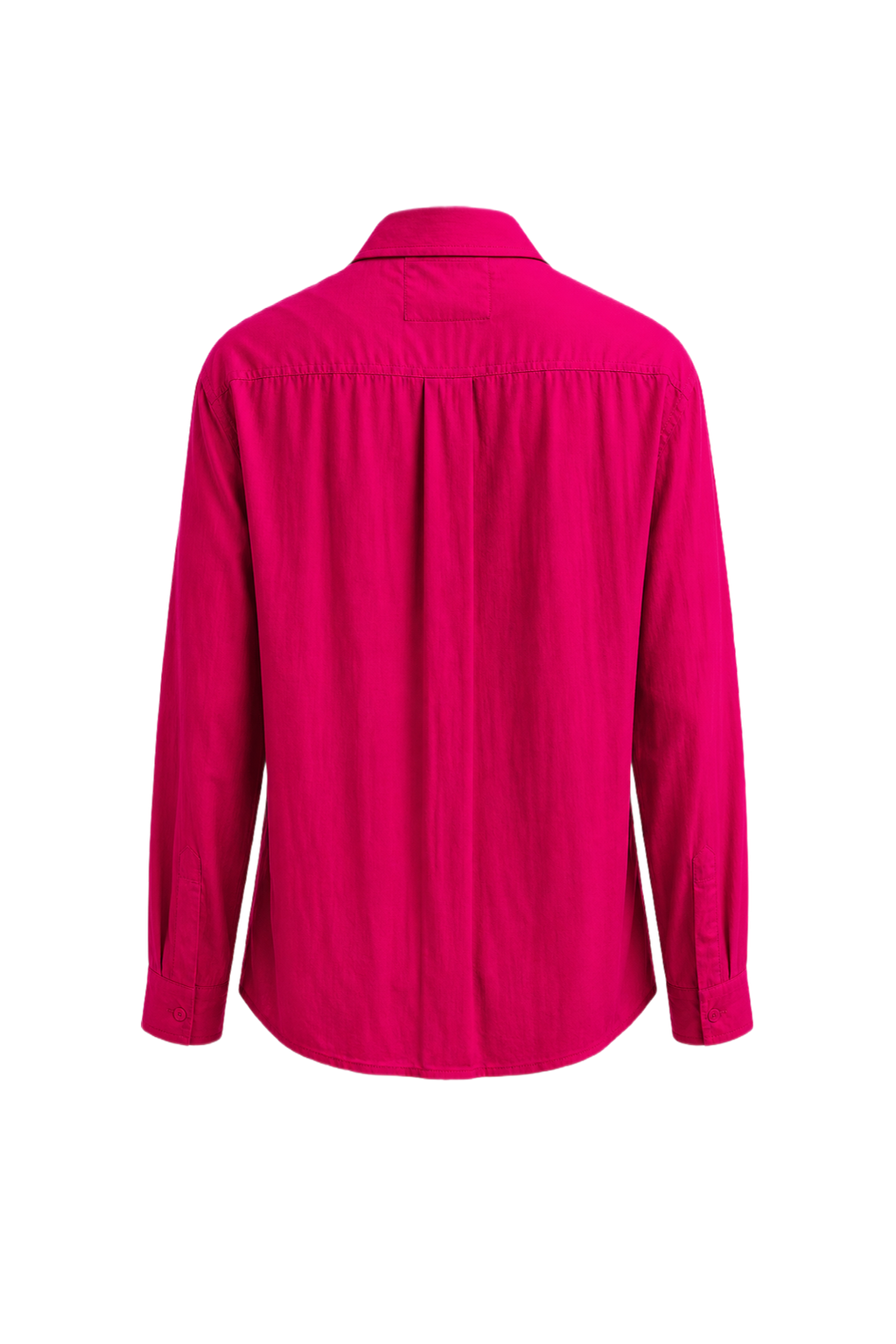 1980s Bright Pink Silk Blouse - Back View