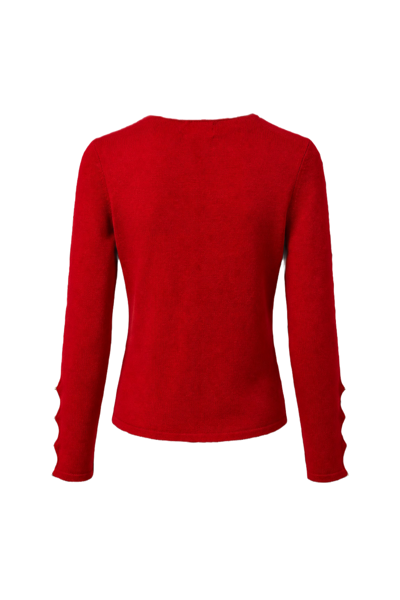 1990s Red Rayon Blend Sweater - Back View