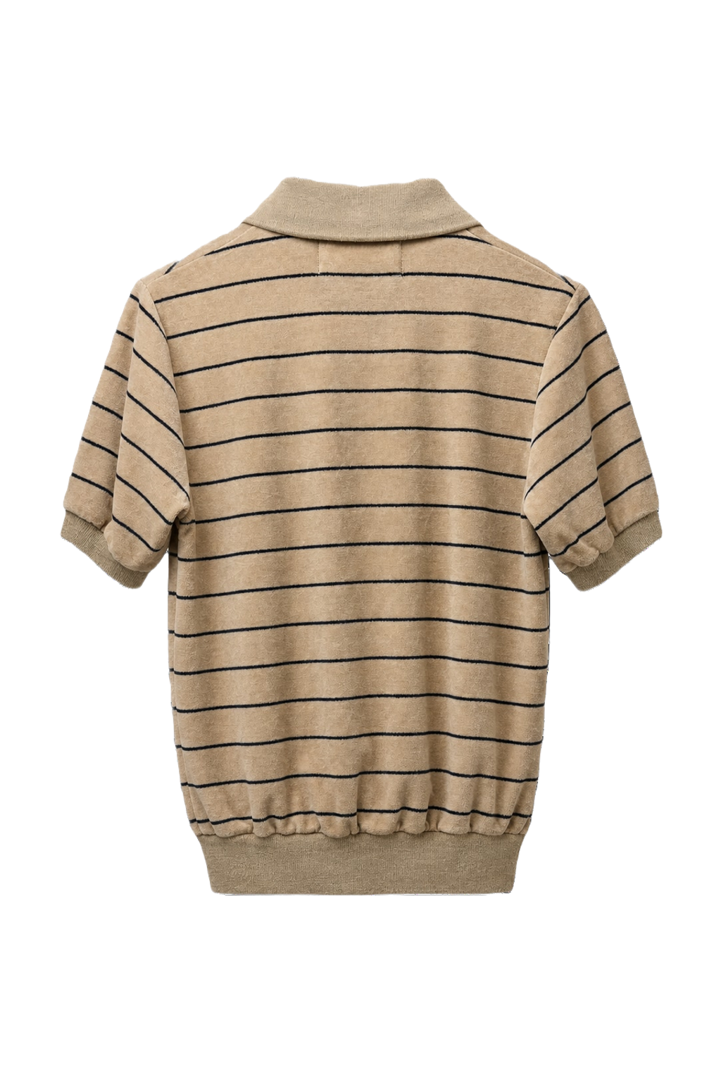 1970s Tan Knit Polo - Back View
