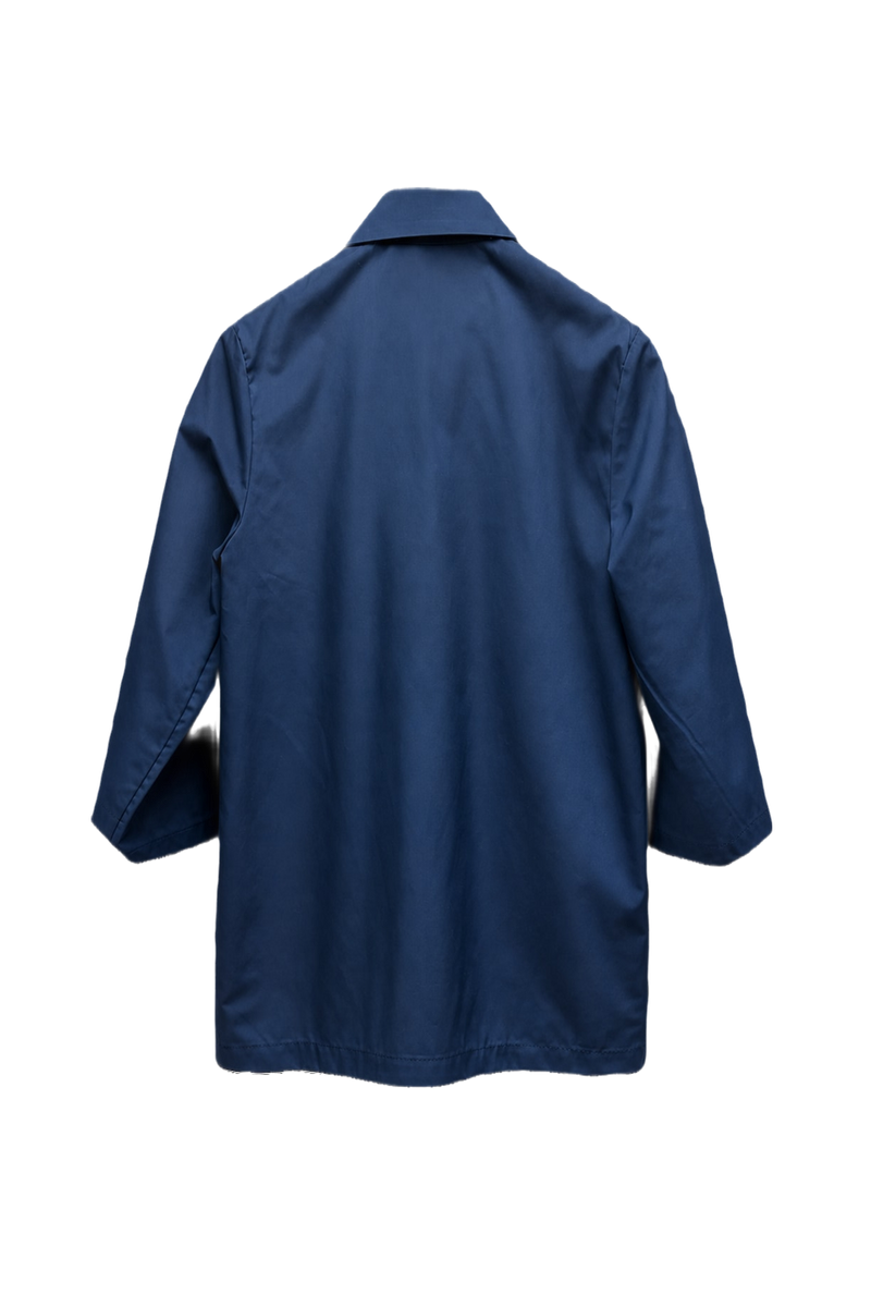 1970s Navy Blue Cotton Blend Jacket - Back View