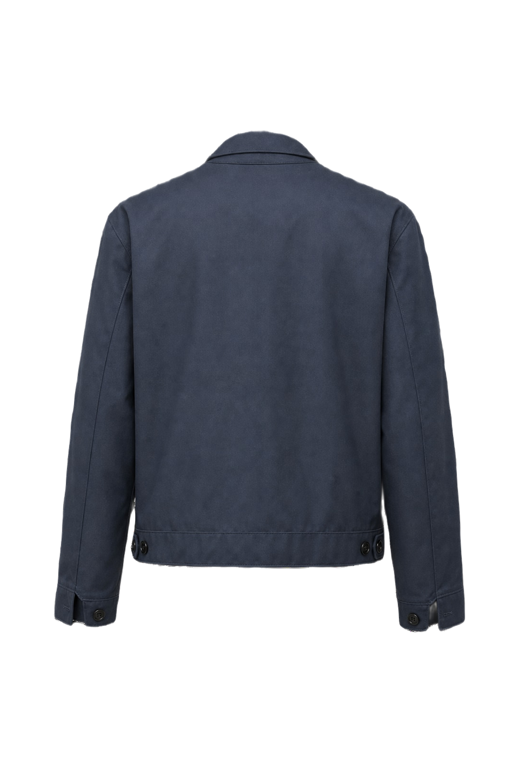 1970s Navy Blue Cotton Blend Jacket - Back View