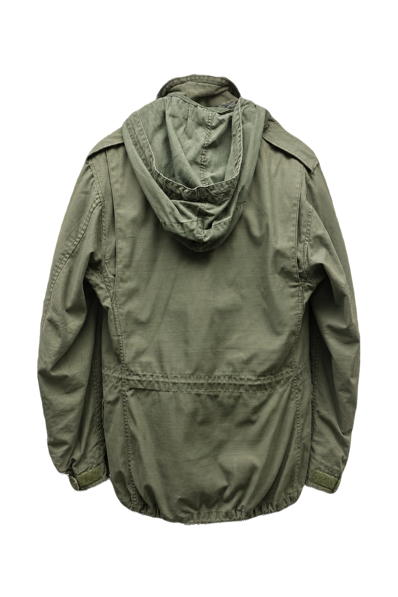 1970s Olive Green Cotton Jacket - Back View