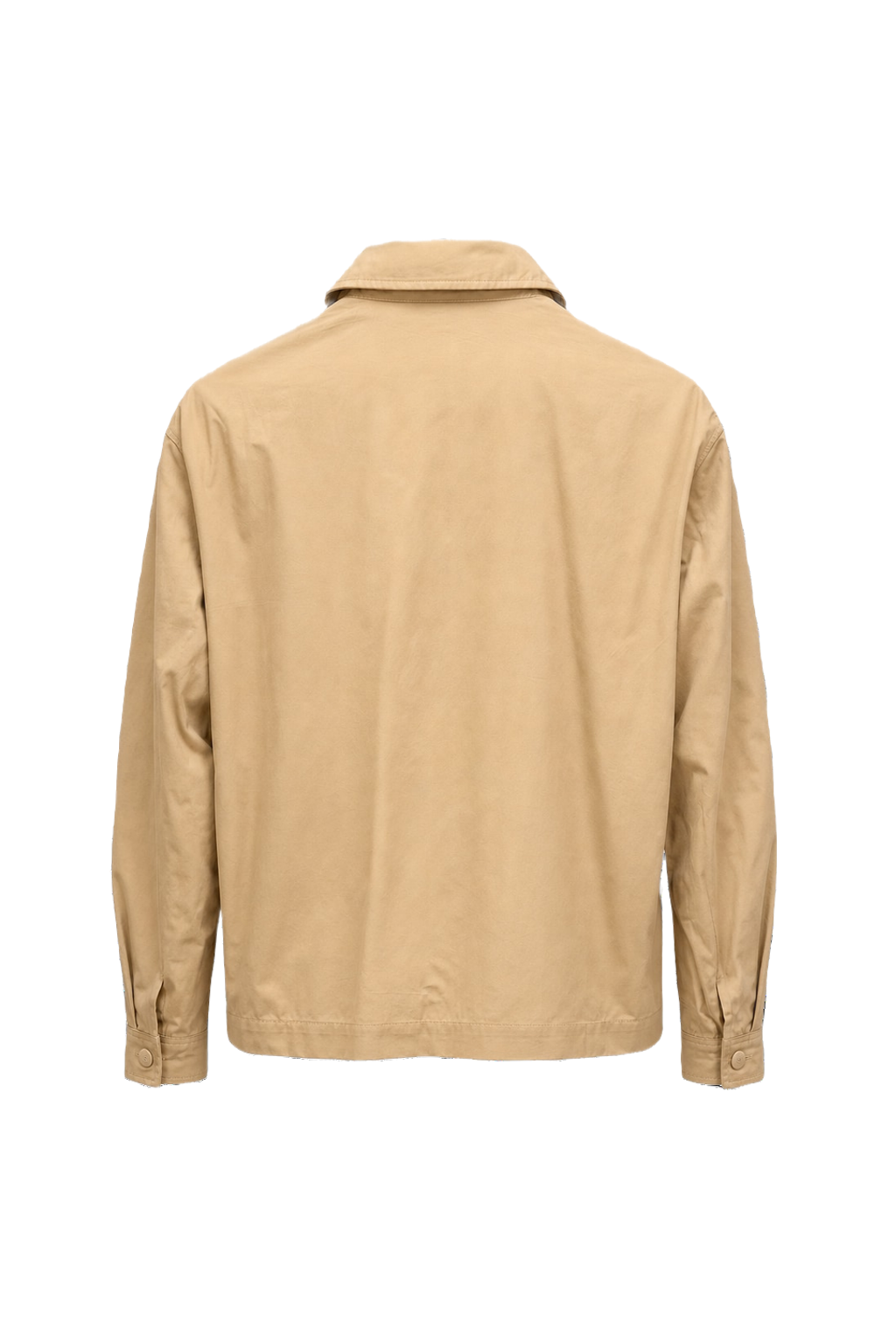 1980s Beige Cotton Blend Jacket - Back View