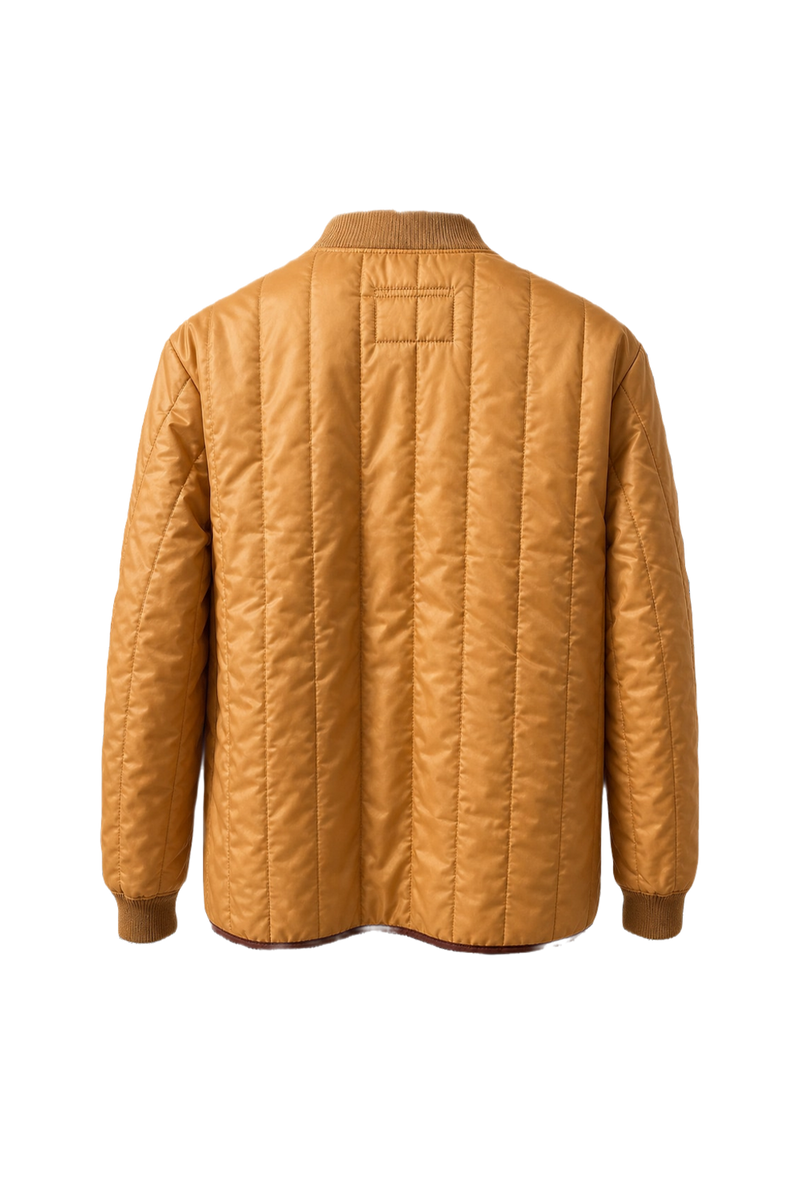 1950s Mustard Yellow Cotton Blend Jacket - Back View