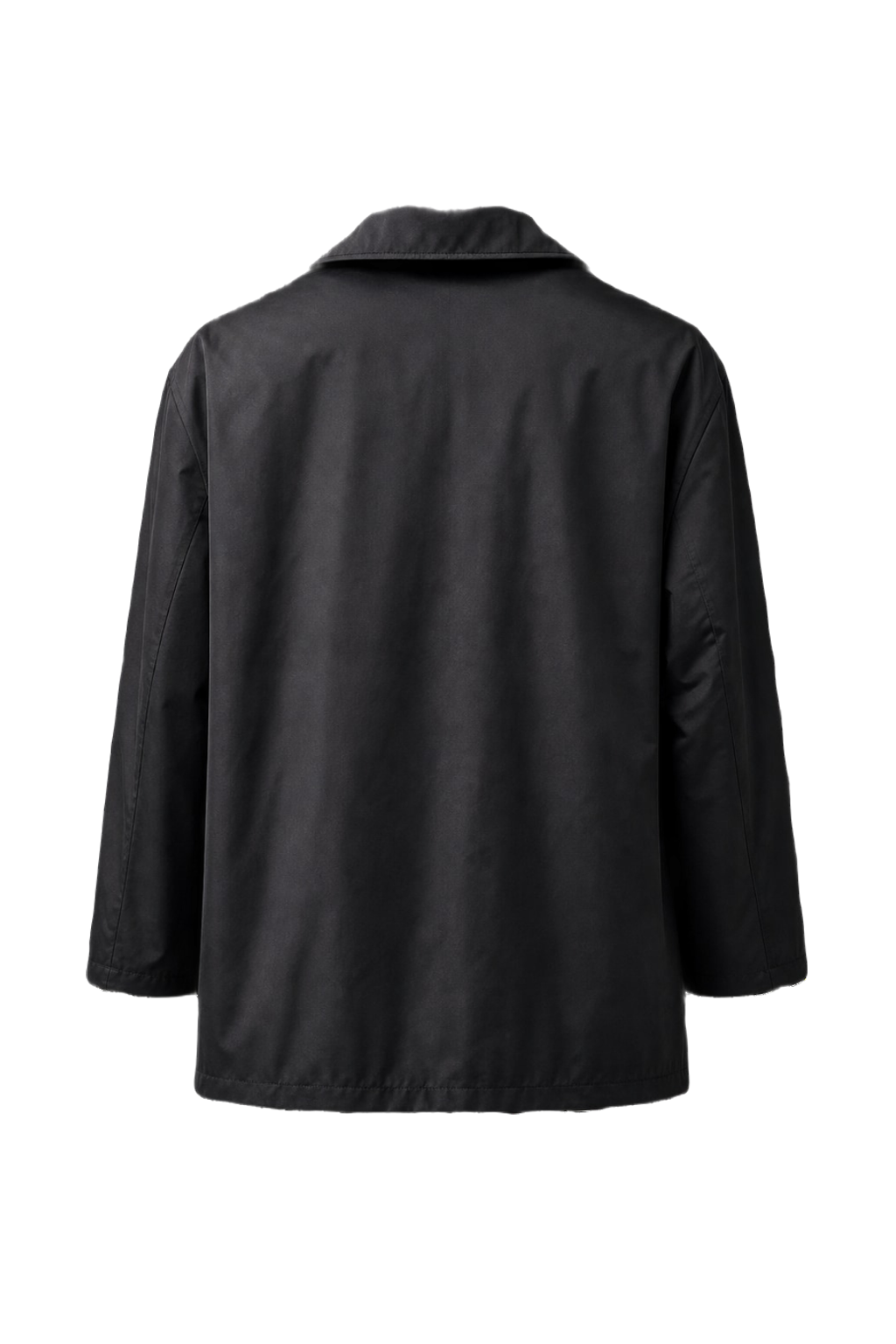 1980s Black Cotton Blend Jacket - Back View