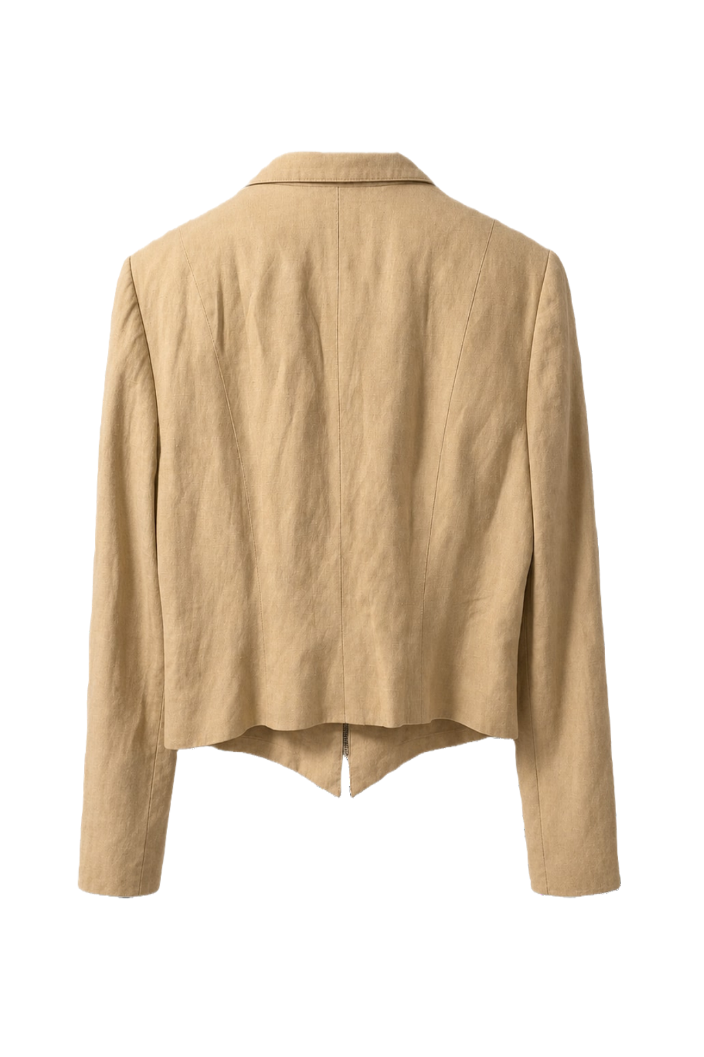 1990s Khaki Cotton Jacket - Back View