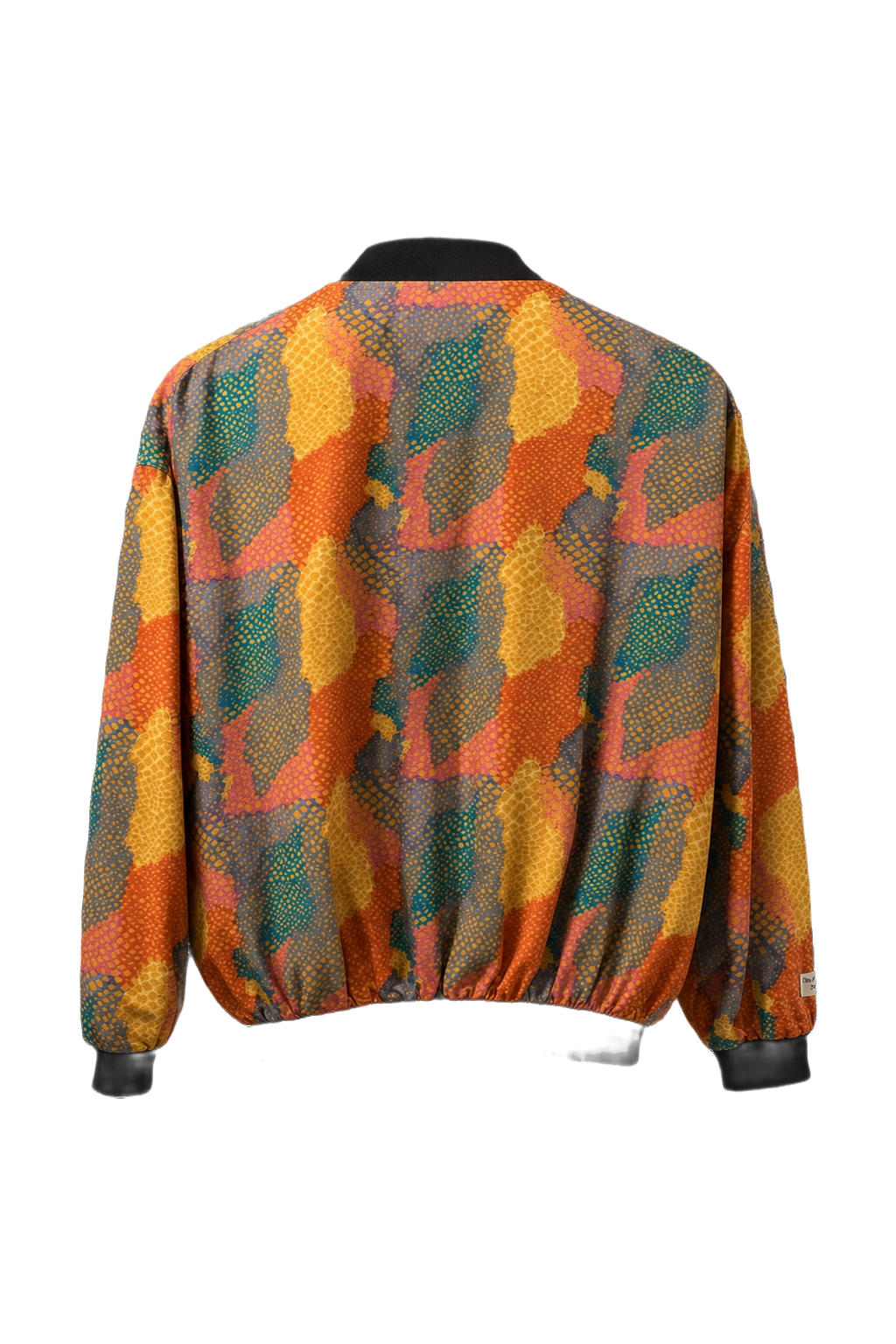 1980s Multicolor Synthetic Blend Jacket - Back View