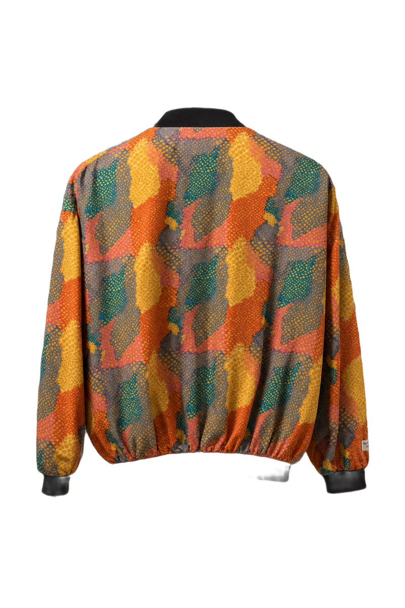1980s Multicolor Synthetic Blend Jacket - Back View
