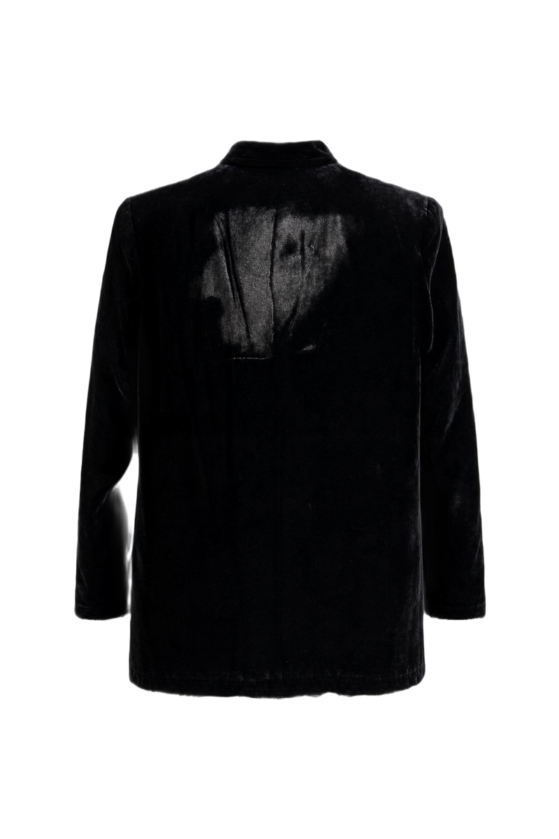1950s Black Velvet Cape - Back View