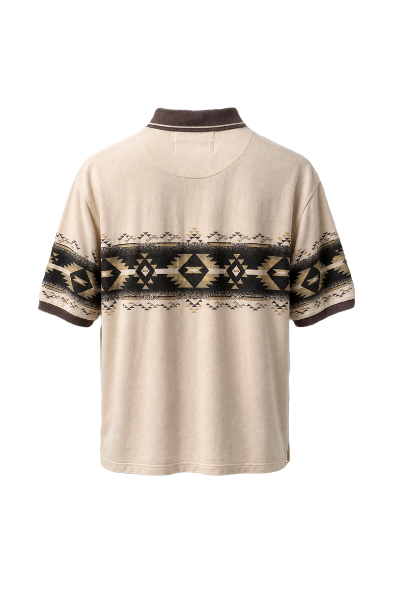 1990s Beige Cotton Blend Polo - Back View