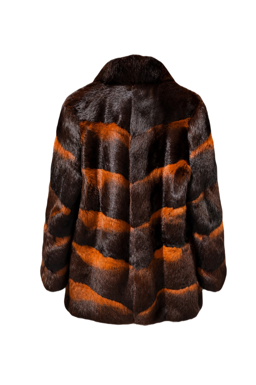 1980s Dark Brown Fur Coat - Back View