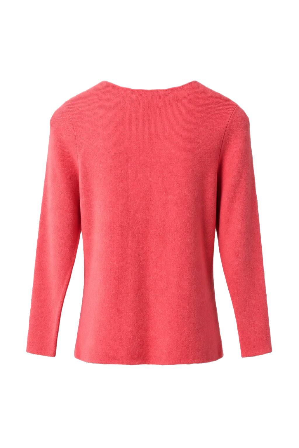 1990s Coral Pink Wool Blend Sweater - Back View