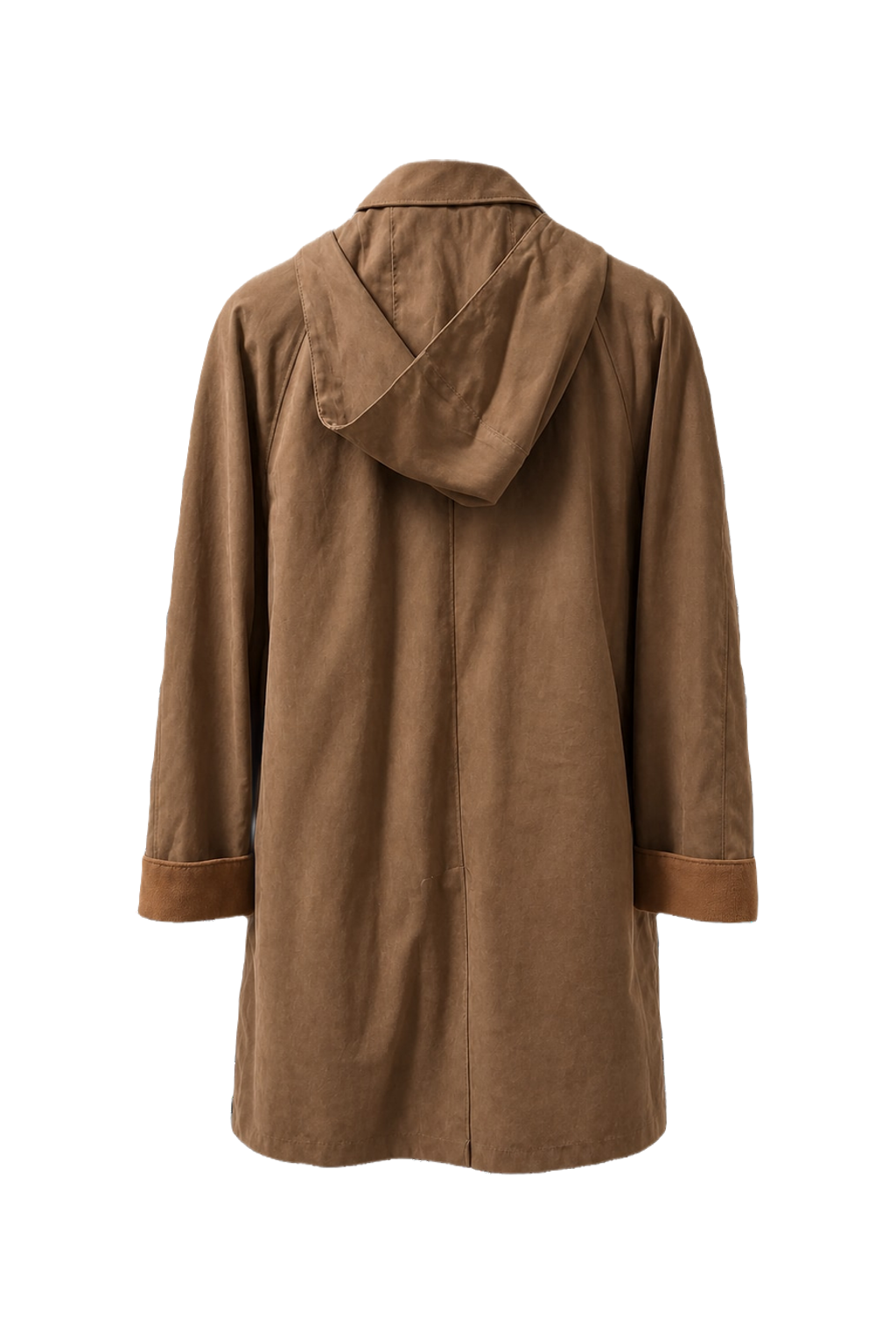 1980s Tan Cotton Blend Trench Coat - Back View