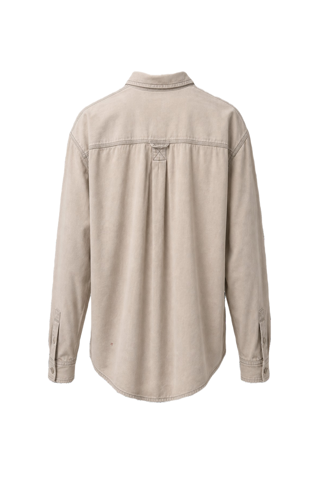 1990s Beige Cotton Shirt - Back View