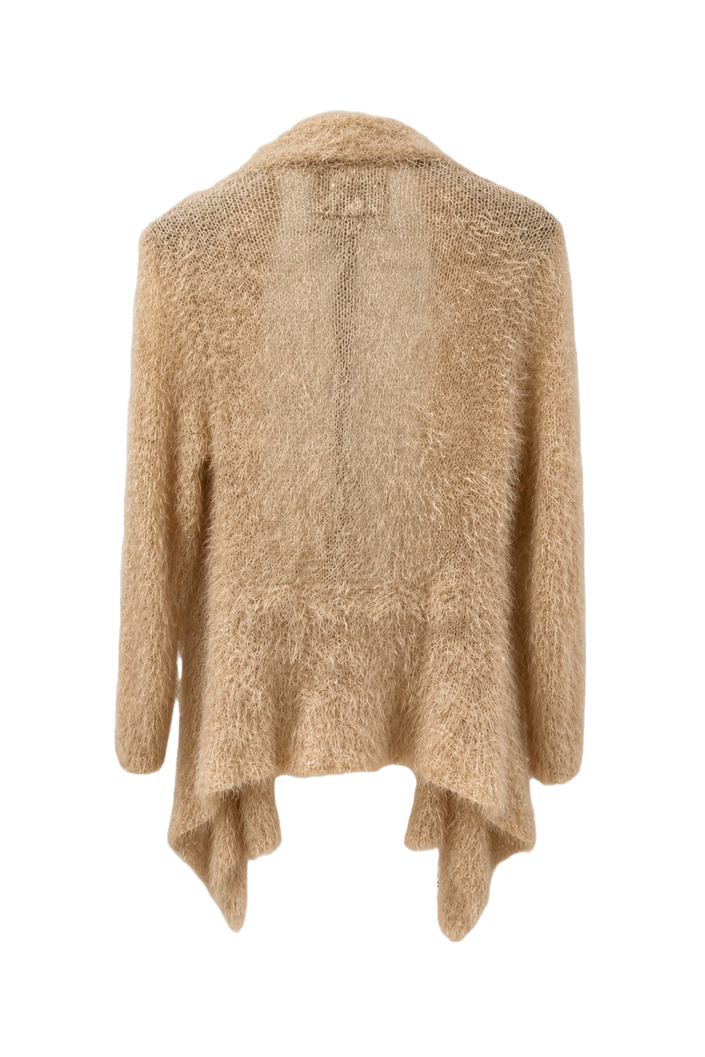 1990s Cream Synthetic Blend Cardigan - Back View