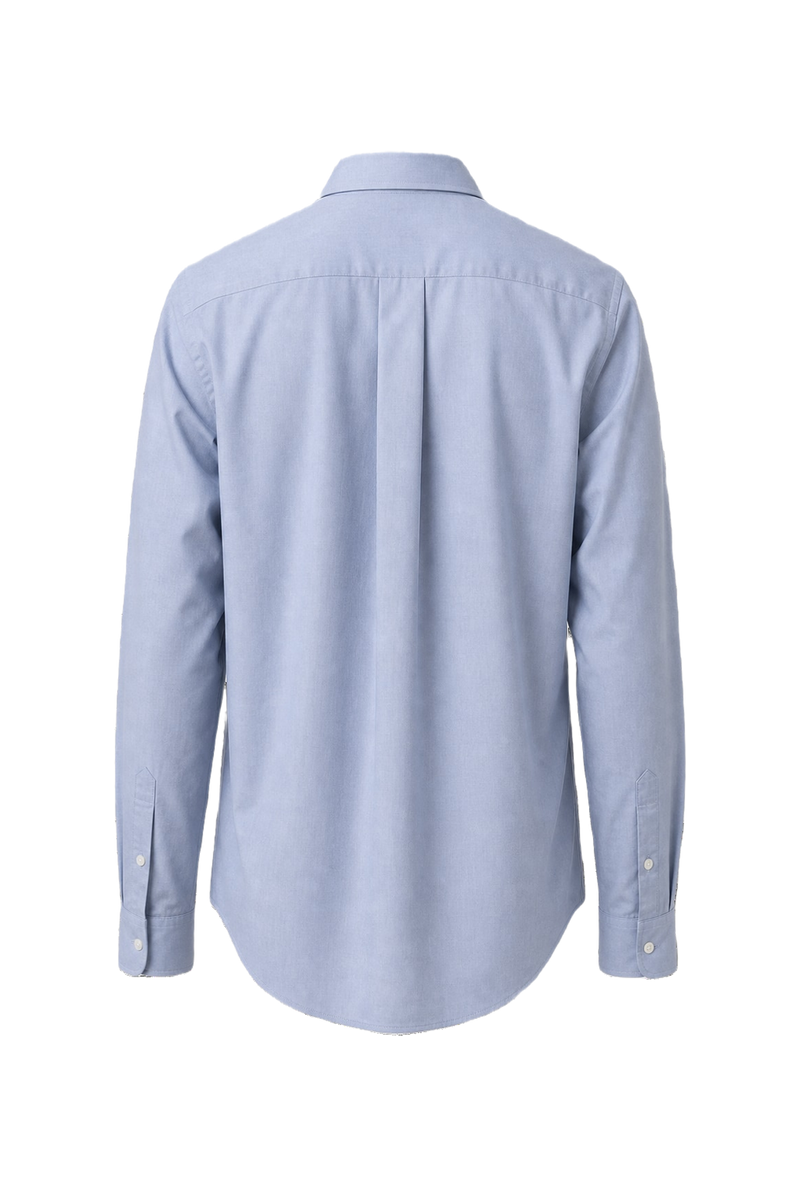 1970s Light Blue Cotton Button-Down Shirt - Back View