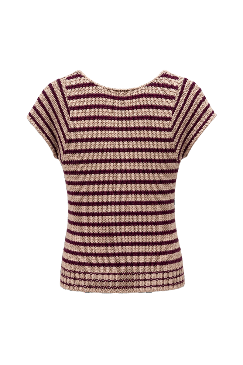 1970s Purple Cotton Blend Sweater - Back View