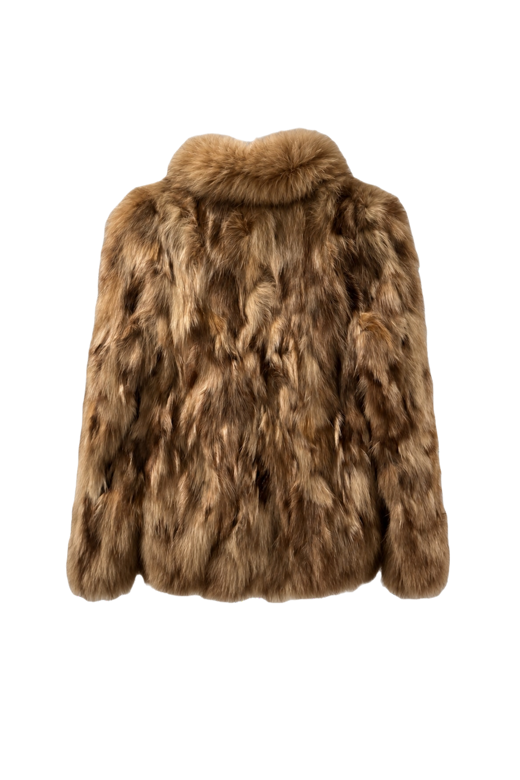 1980s Light Brown Fur Coat - Back View