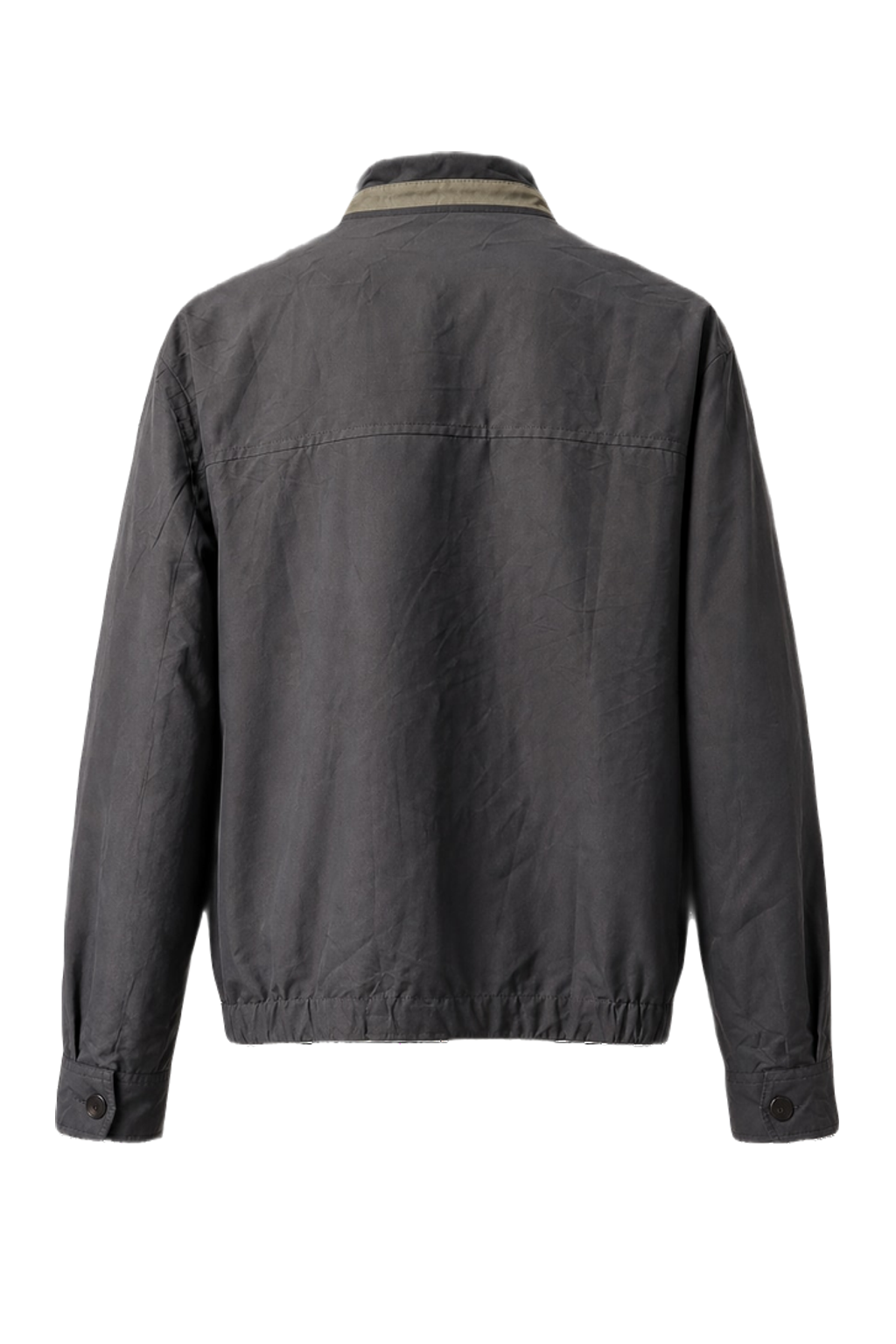 1980s Grey Synthetic Blend Jacket - Back View