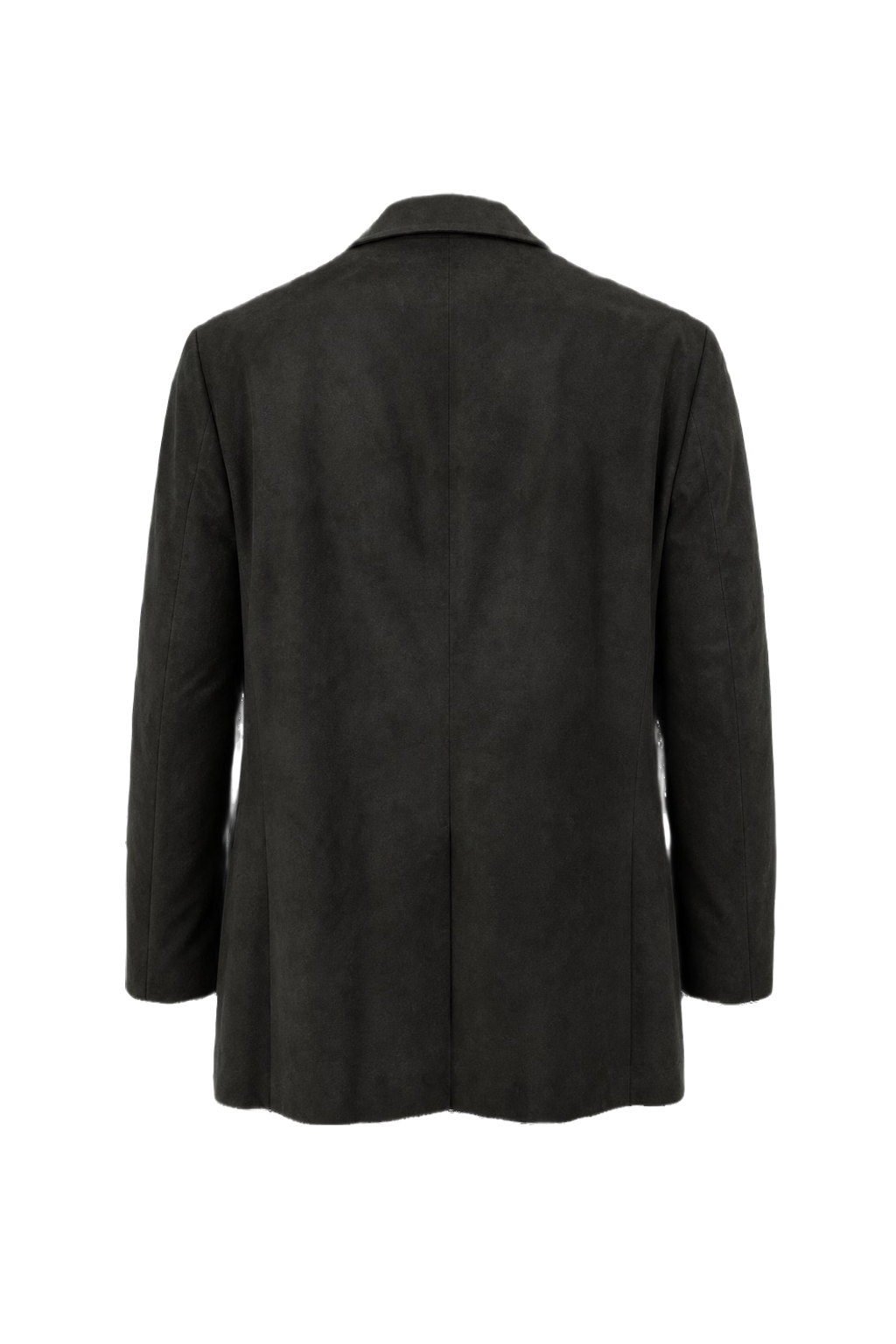 1980s Dark Green Suede Blazer - Back View