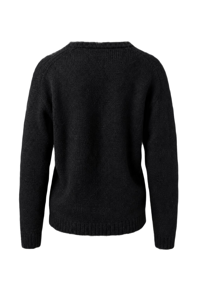 1960s Black Synthetic Blend Sweater - Back View