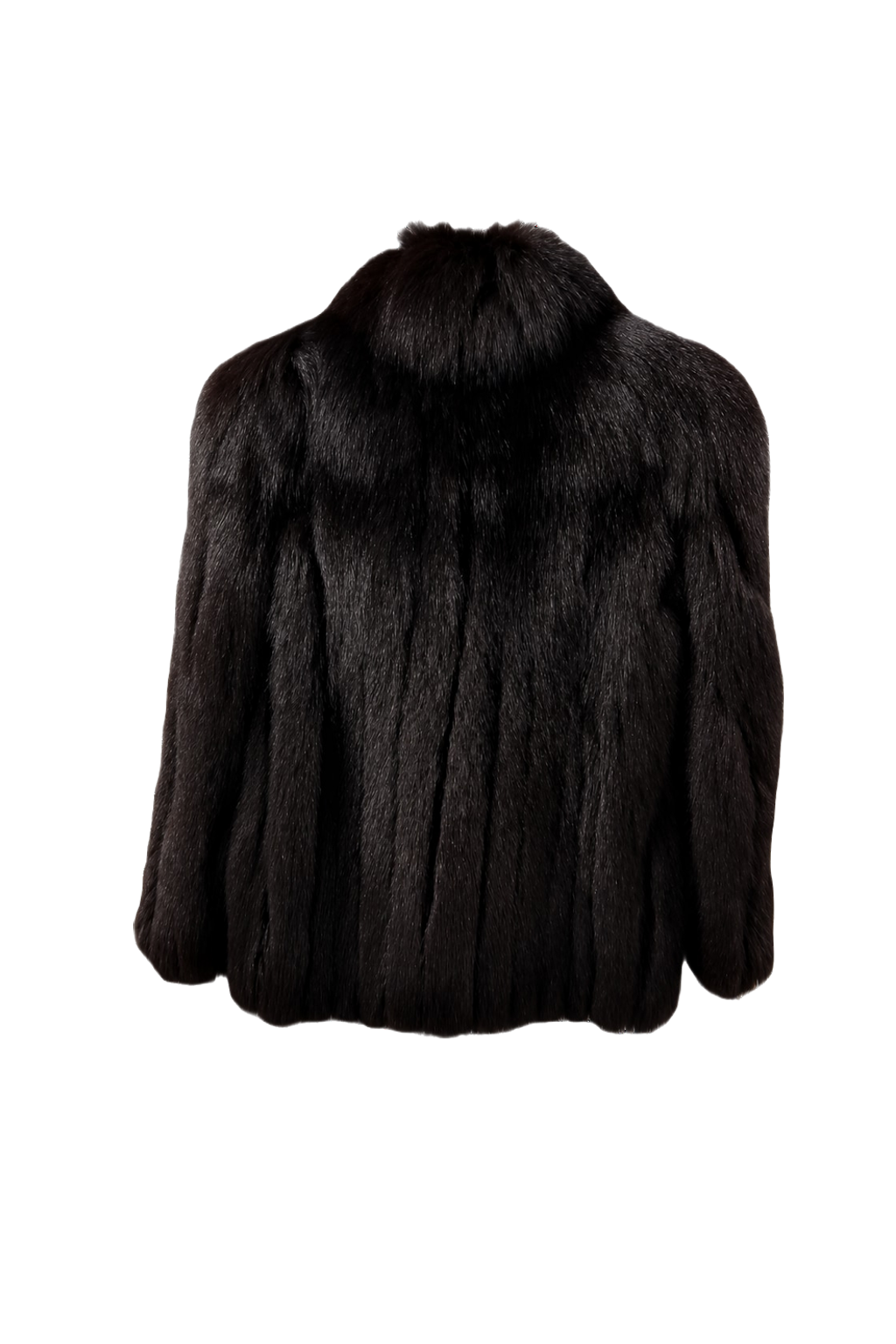 1980s Dark Brown Fur Coat - Back View