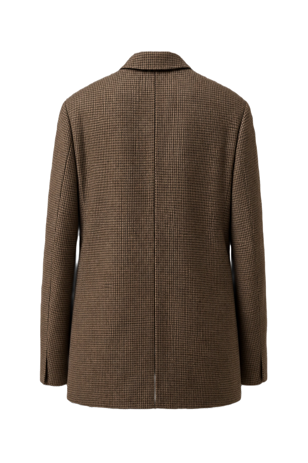 1990s Brown Wool Blend Blazer - Back View