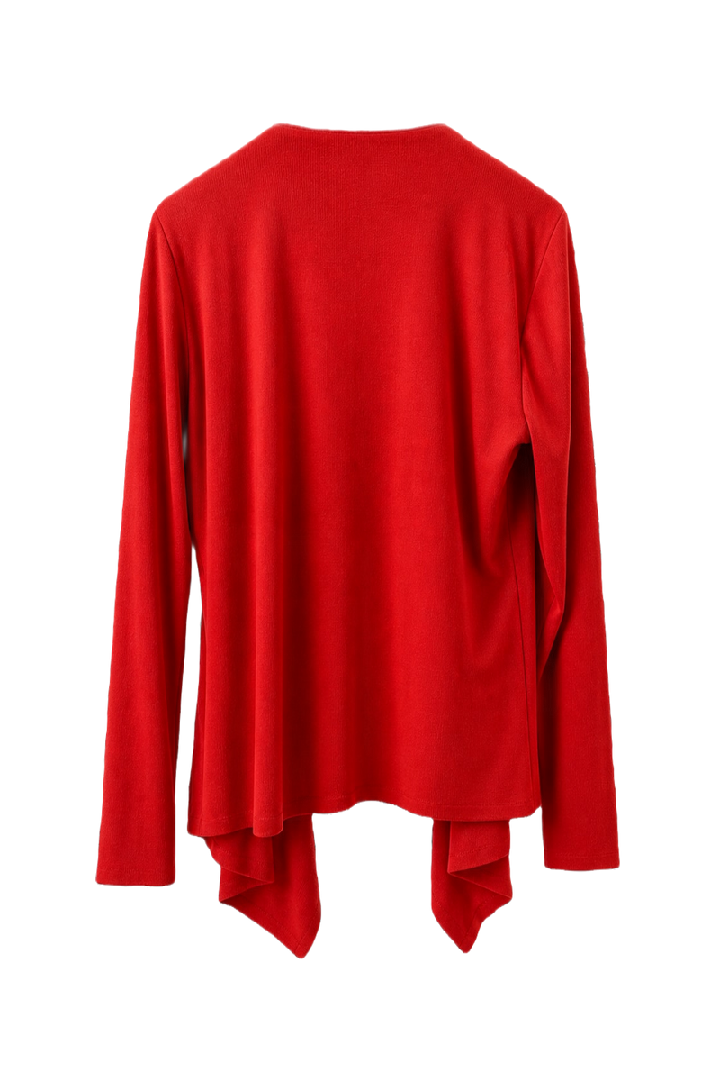 1990s Red Knit Cardigan - Back View