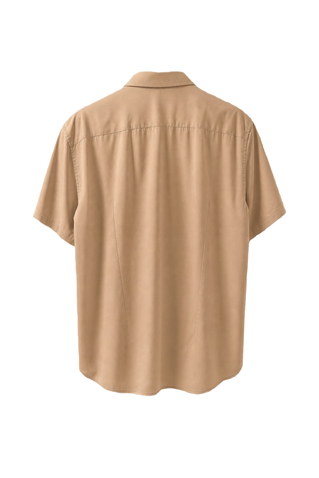 1980s Beige Cotton Blend Shirt - Back View