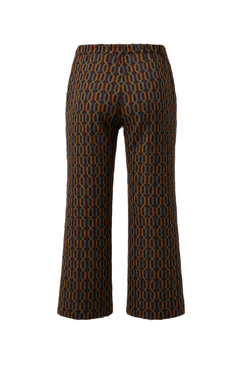 1970s Multi-Color Velour Pants - Back View