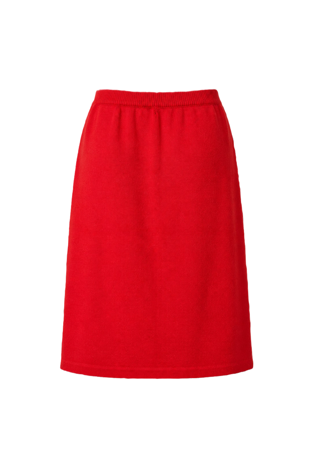 1980s Bright Red Acrylic Skirt - Back View