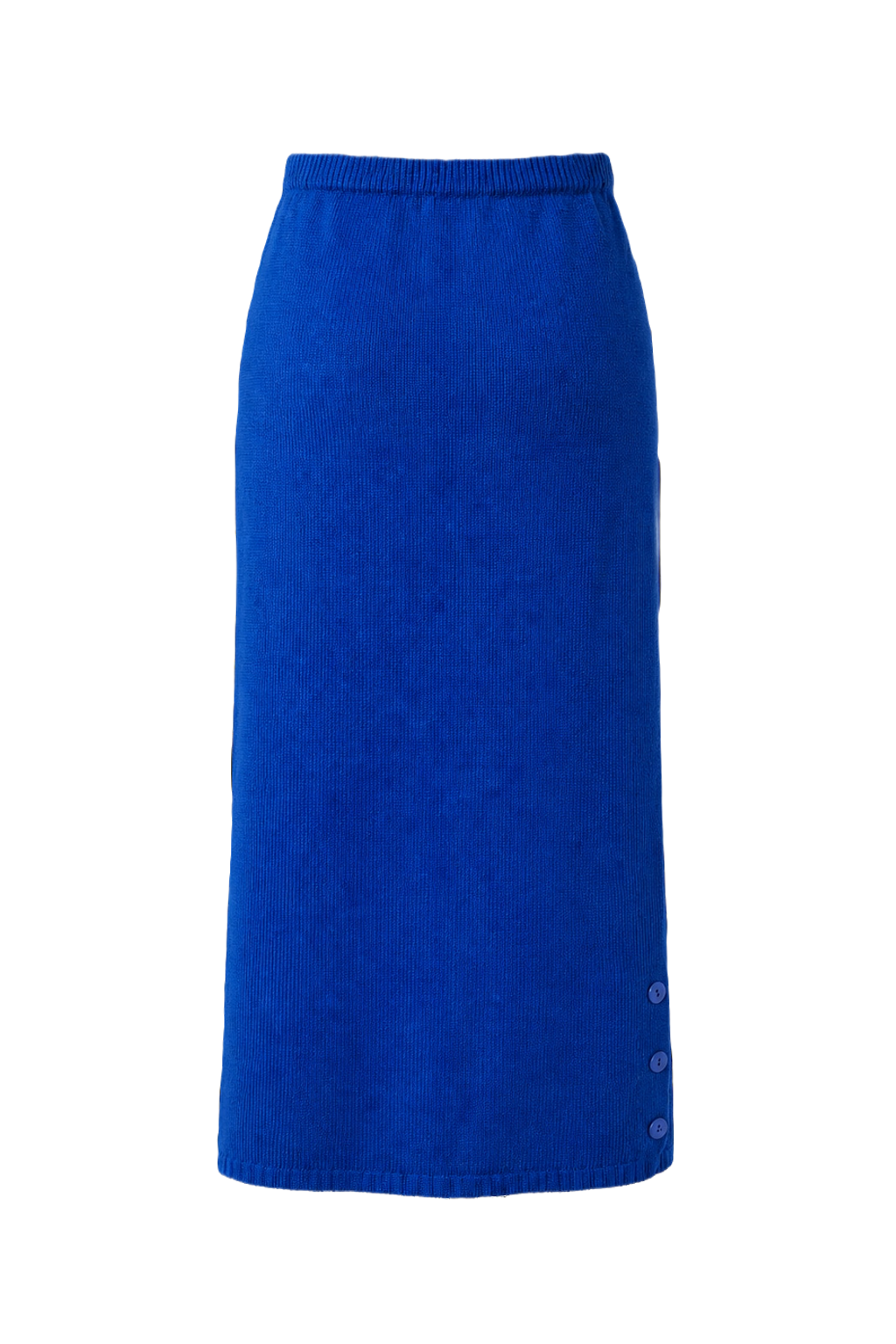 1980s Royal Blue Acrylic Skirt - Back View