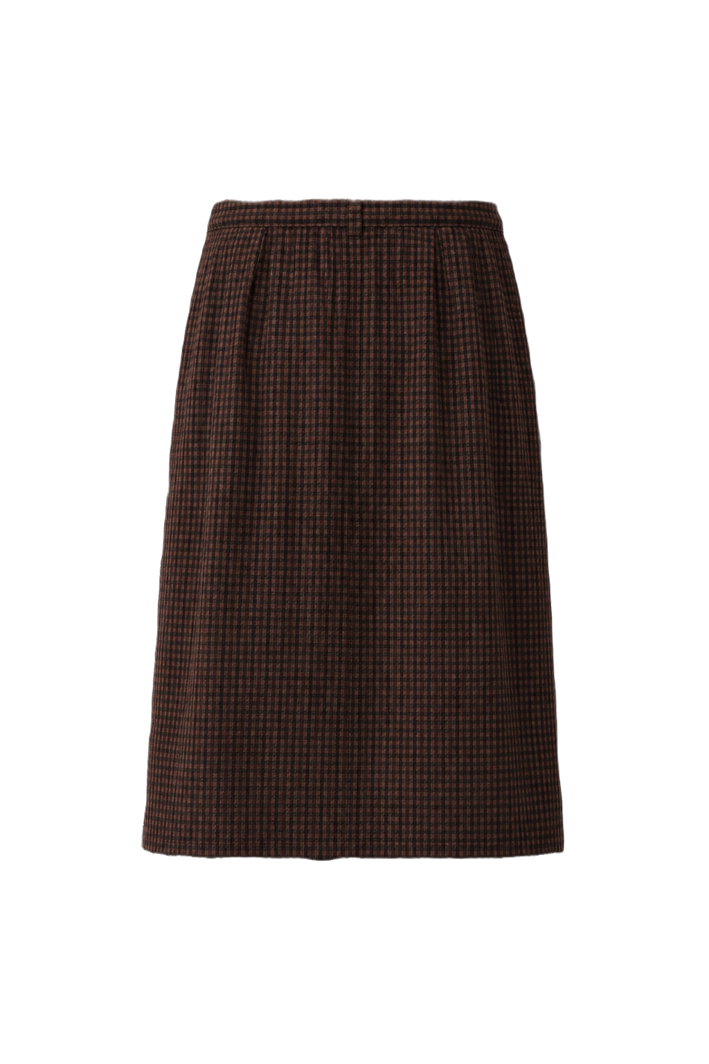1990s Brown & Red Acrylic Skirt - Back View