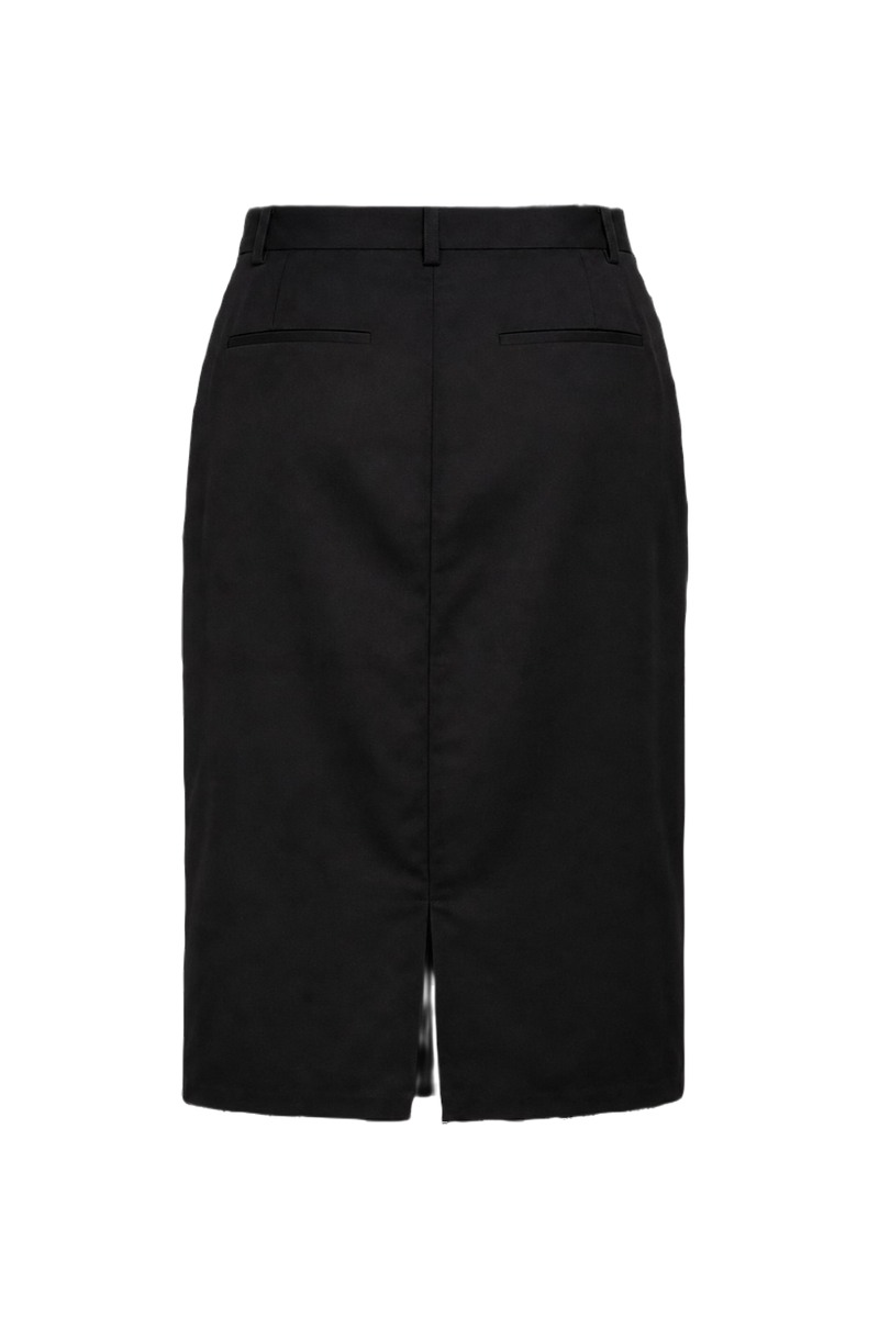 1990s Black Acrylic Skirt - Back View