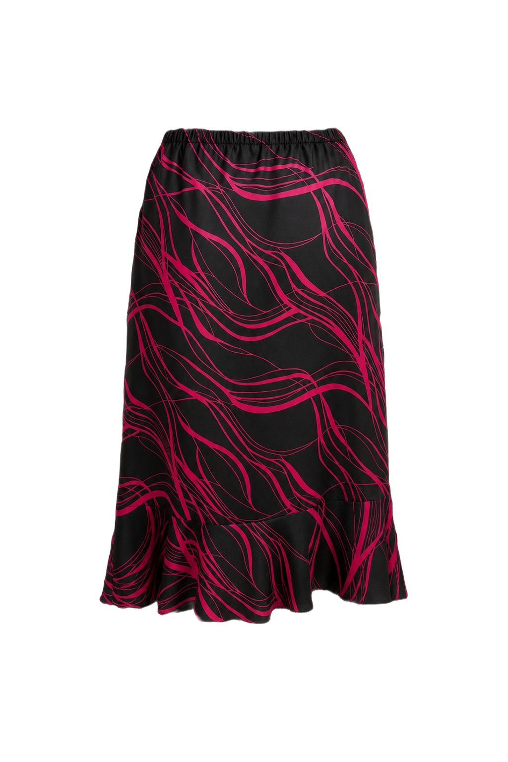 1950s Black Synthetic Skirt - Back View
