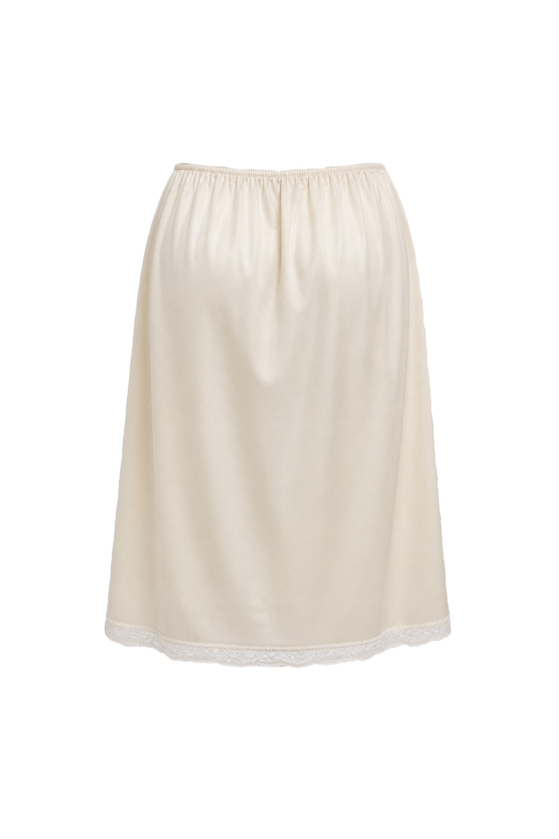 1950s Cream White Acrylic Skirt - Back View