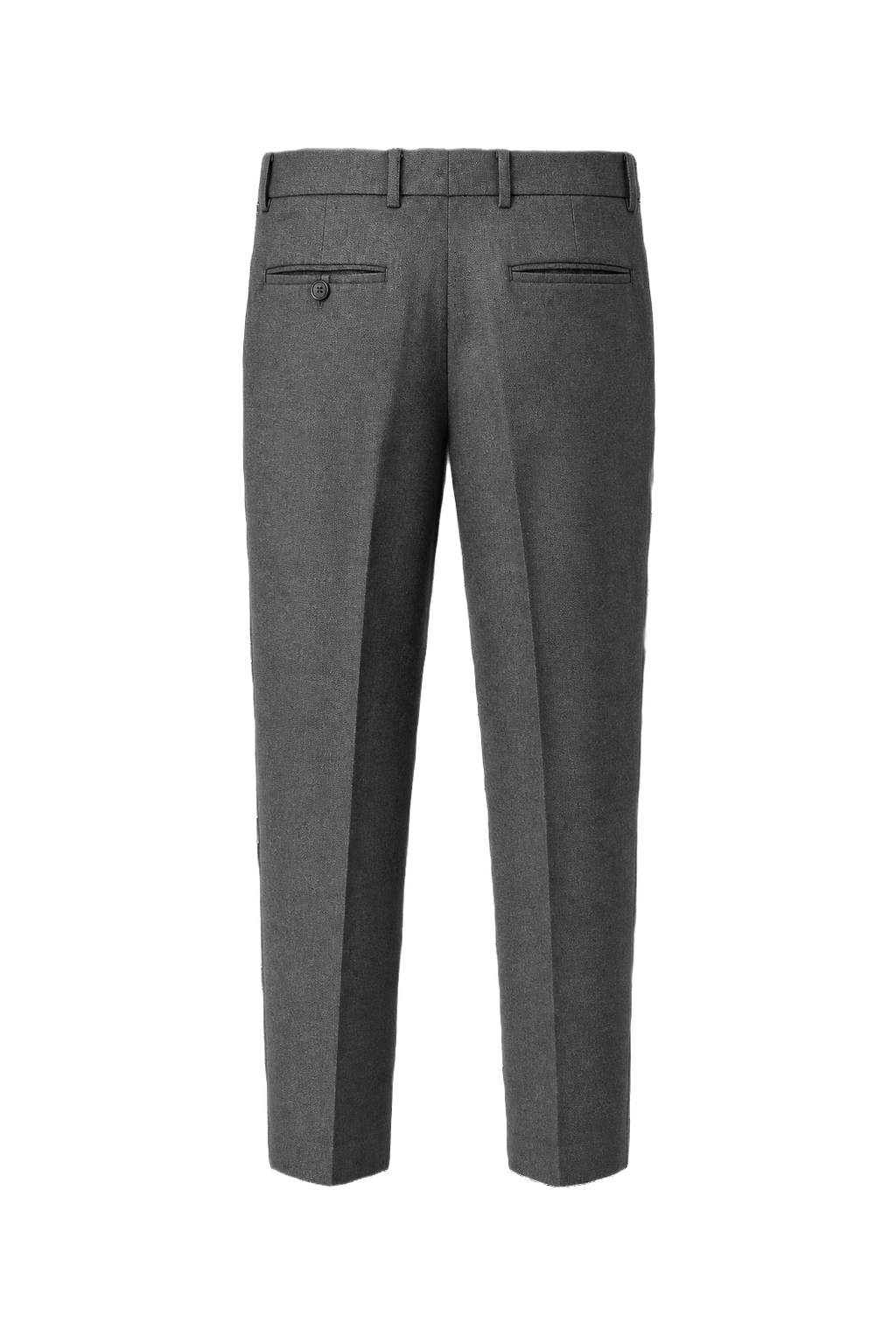 1980s Gray Cotton Blend Trousers - Back View