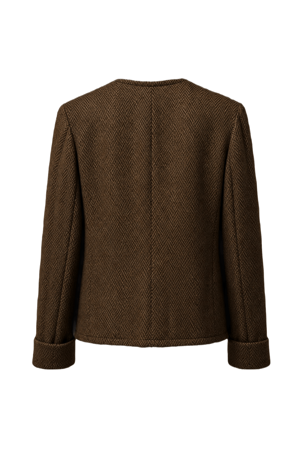 1980s Brown Wool Jacket - Back View