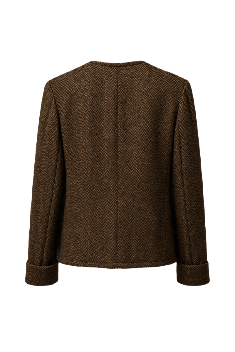 1980s Brown Wool Jacket - Back View