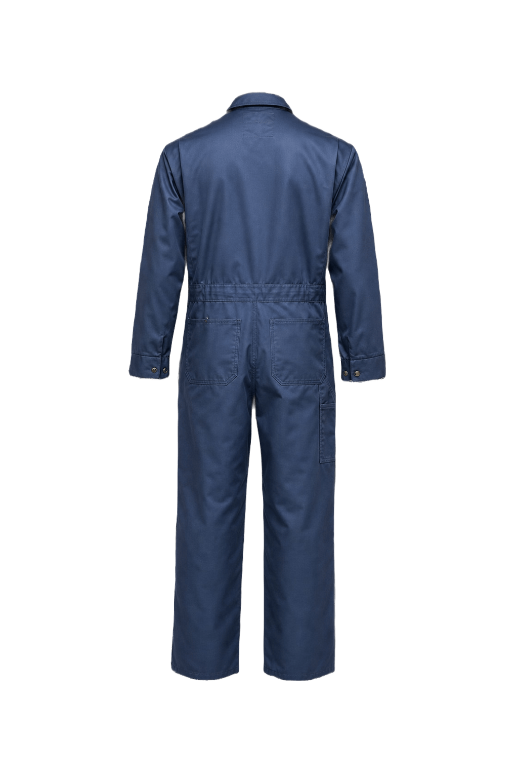 1970s Blue Cotton Blend Coverall - Back View