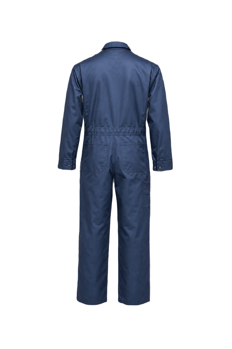 1970s Blue Cotton Blend Coverall - Back View