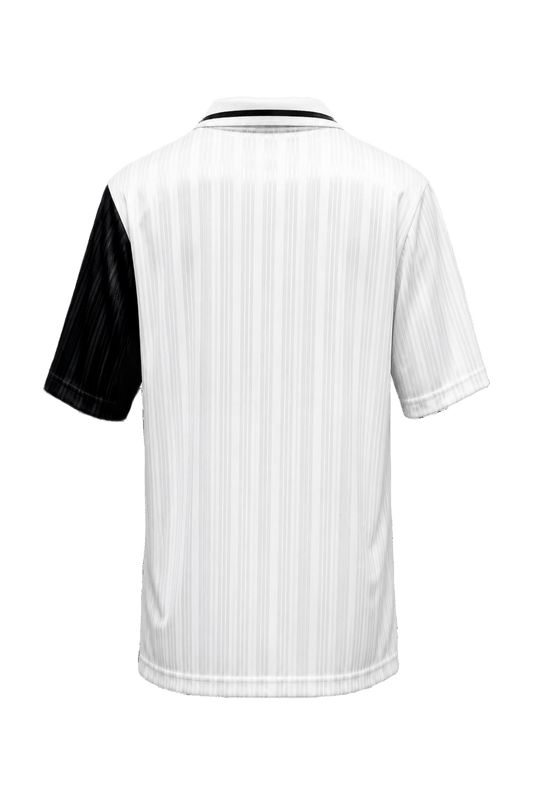 1990s White Polyester Polo - Back View