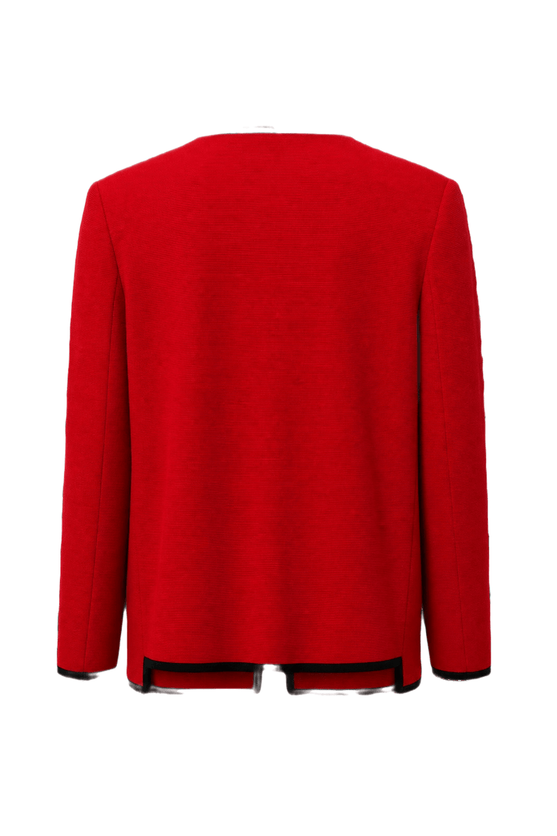 1980s Red Wool Blend Jacket - Back View