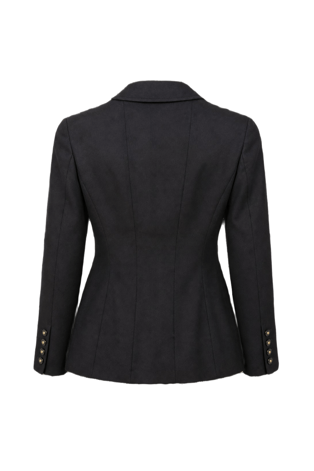 1990s Black Wool Blazer - Back View