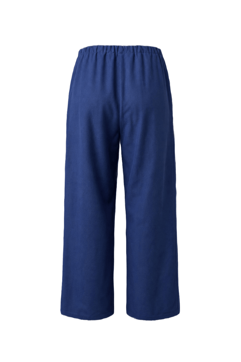 1960s Royal Blue Smooth Trousers - Back View