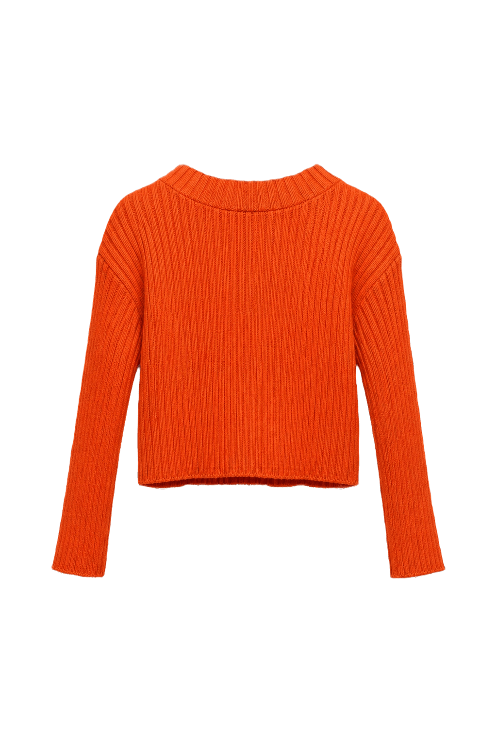 1990s Orange Cotton Blend Sweater - Back View