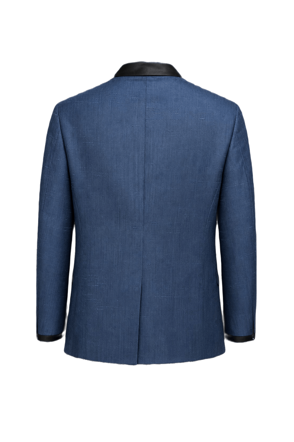 1950s Blue Silk Blend Blazer - Back View